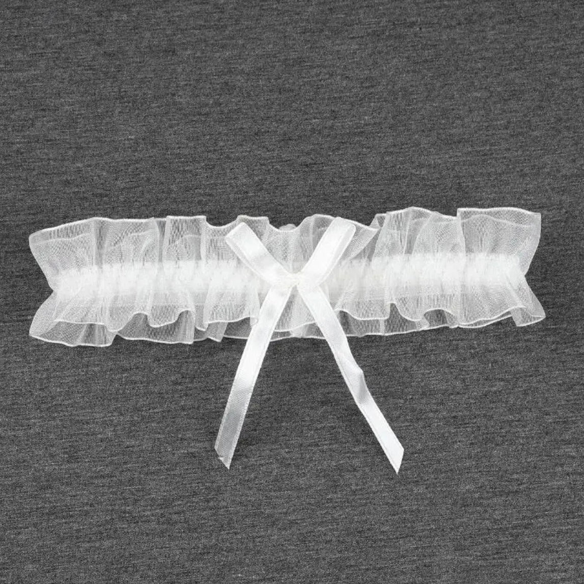 LACE LEG GARTER - WHITE