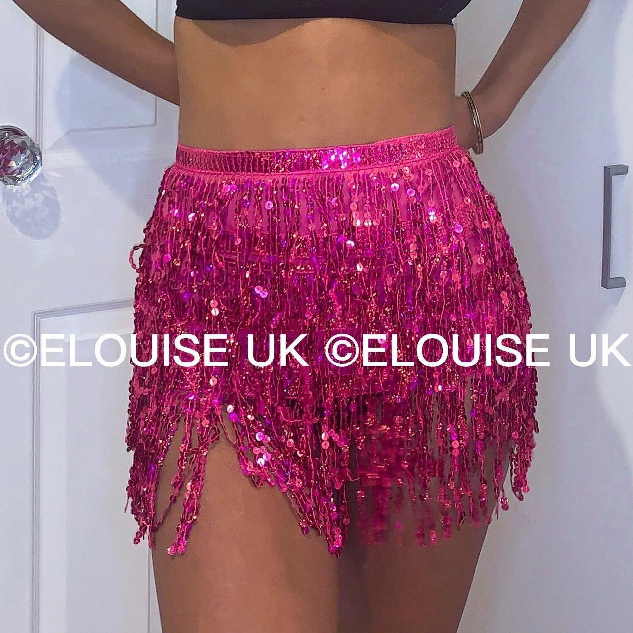 Hot pink sequin skirt hotsell