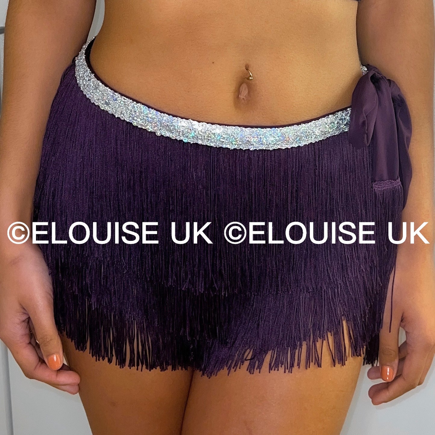 FRINGE SKIRT - PURPLE