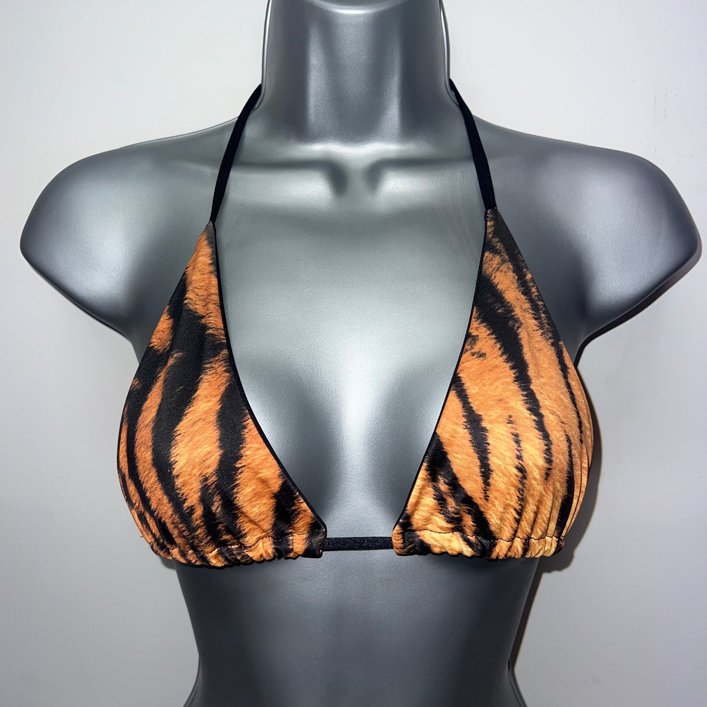 HANDMADE ANIMAL PRINT TRIANGLE BIKINI TOP