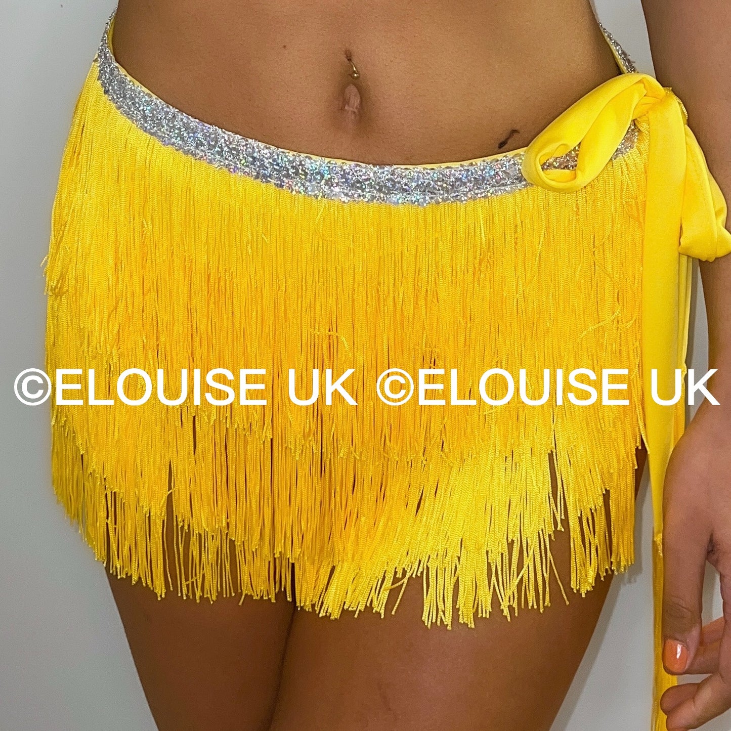 FRINGE SKIRT - YELLOW