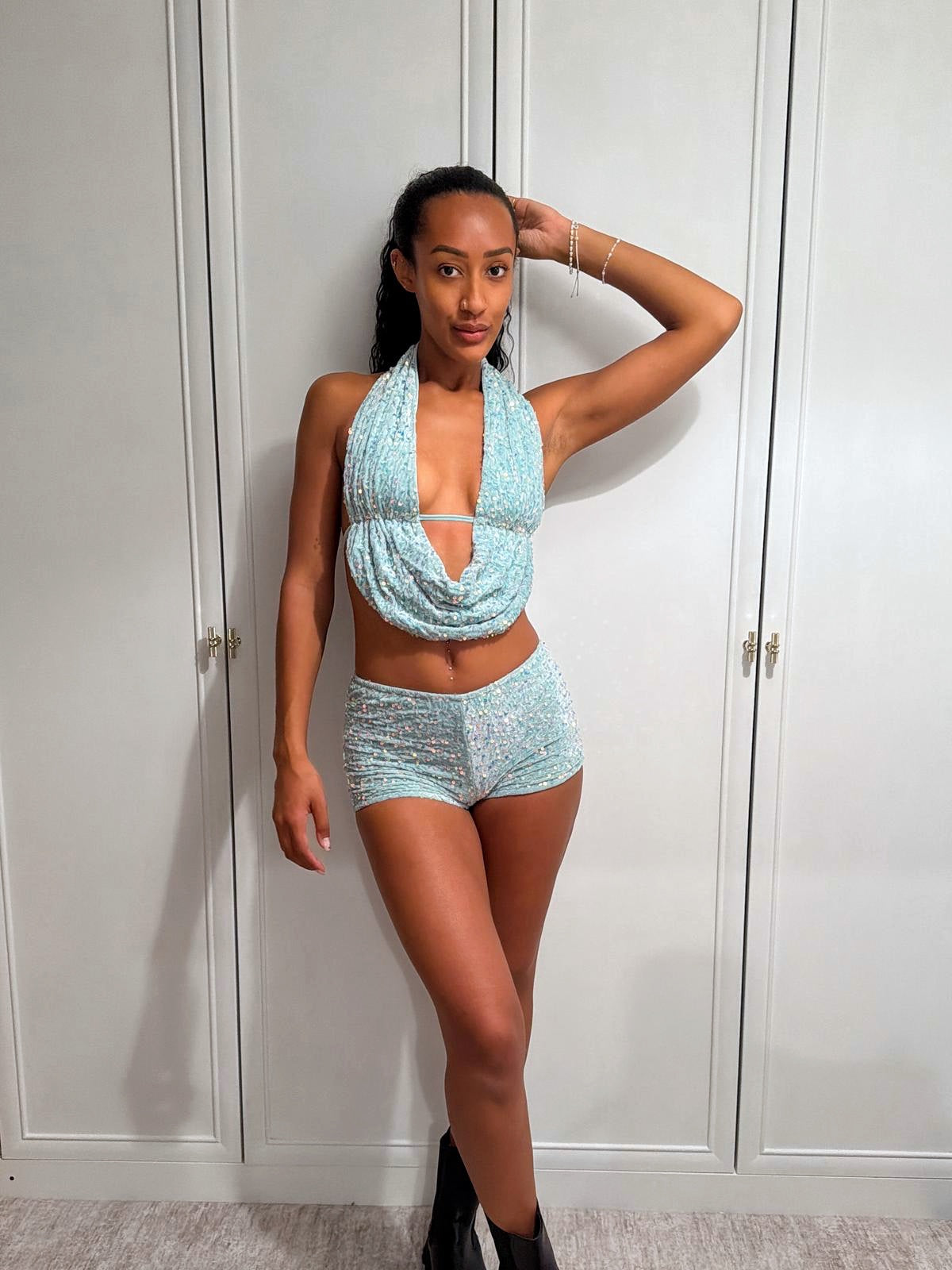 ‘GIA’ SEQUIN TWO PIECE SET - MERMAID