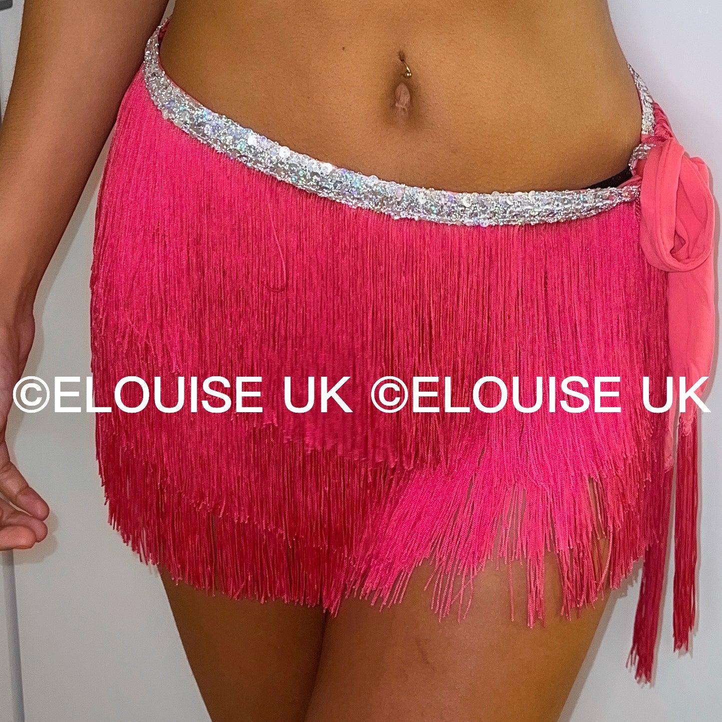 FRINGE SKIRT - PINK