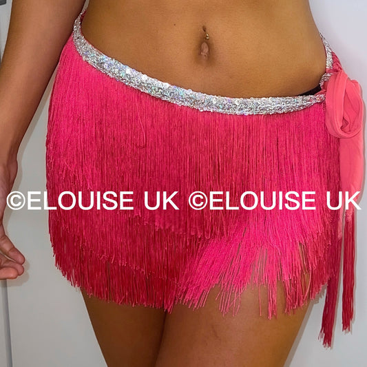 FRINGE SKIRT - PINK