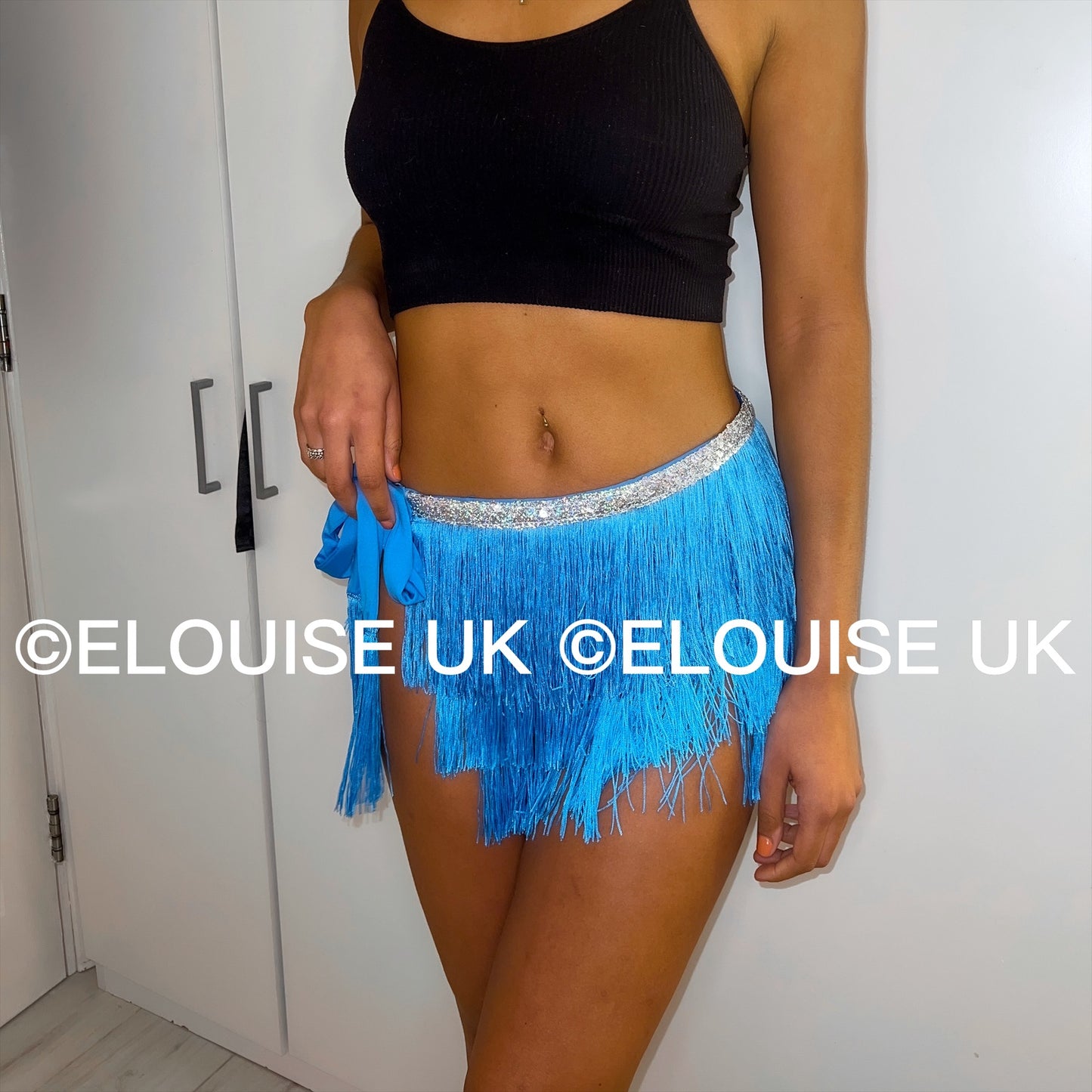 FRINGE SKIRT - BLUE