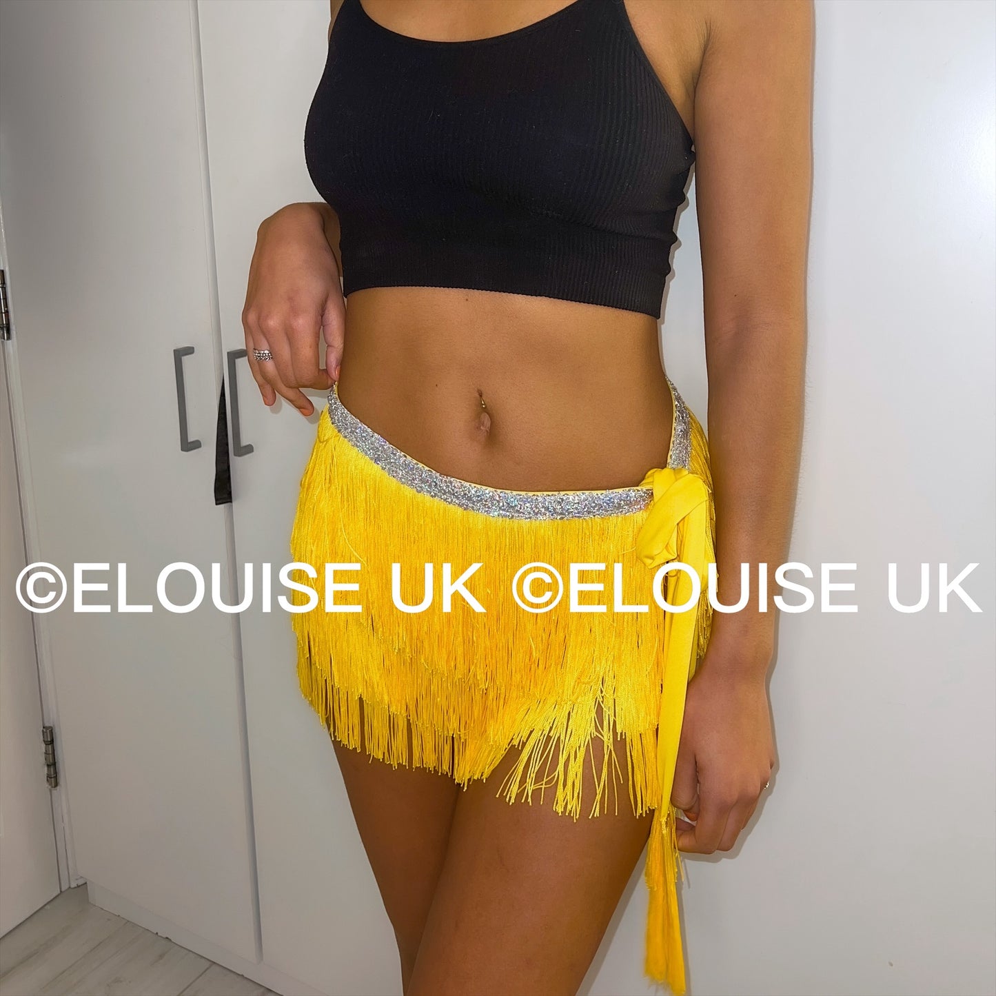 FRINGE SKIRT - YELLOW