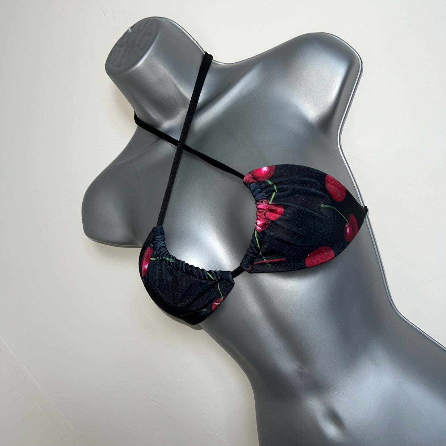 HANDMADE CHERRY TRIANGLE BIKINI TOP