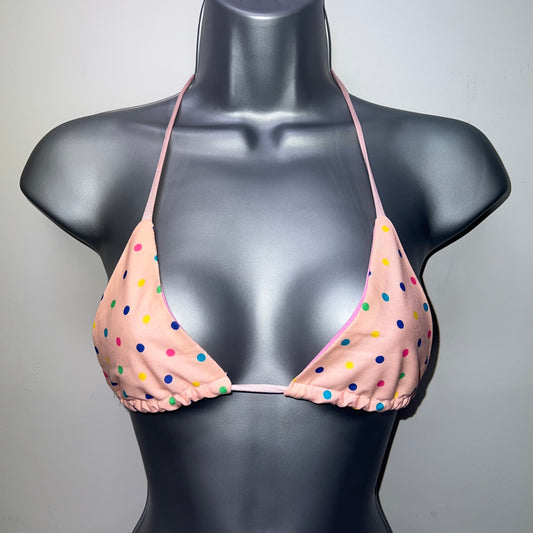 HANDMADE POLKA DOT TRIANGLE BIKINI STYLE TOP