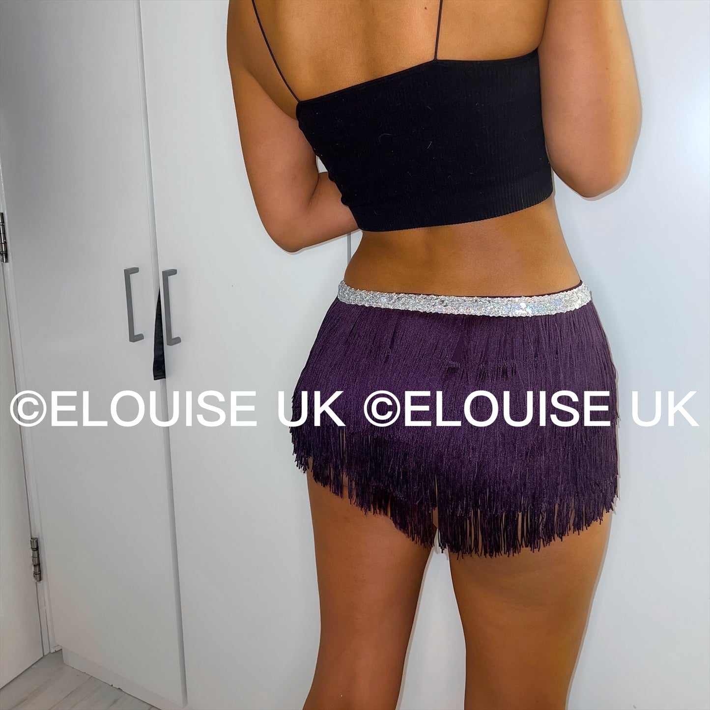 FRINGE SKIRT - PURPLE