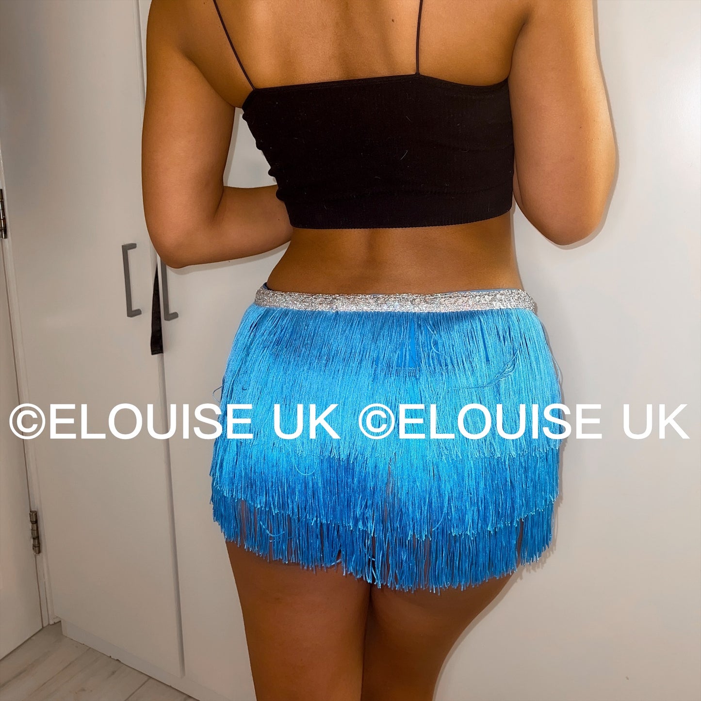 FRINGE SKIRT - BLUE