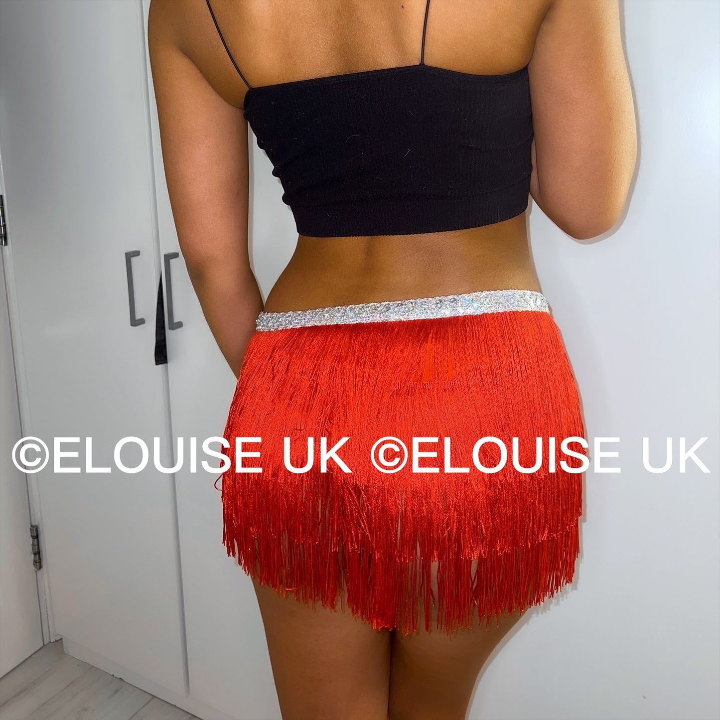 FRINGE SKIRT - RED