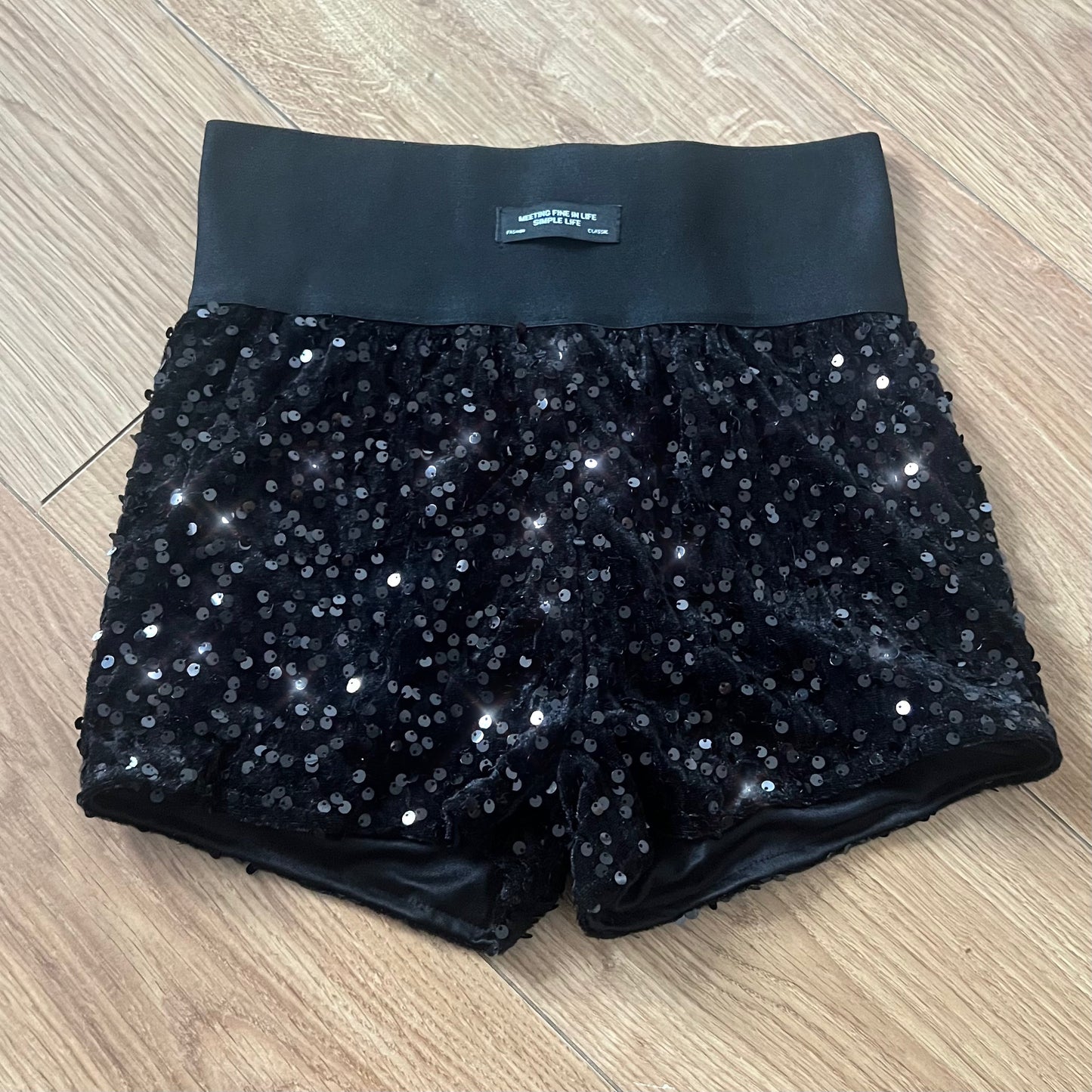 HIGH WAISTED SEQUIN SHORTS - ALL COLOURS