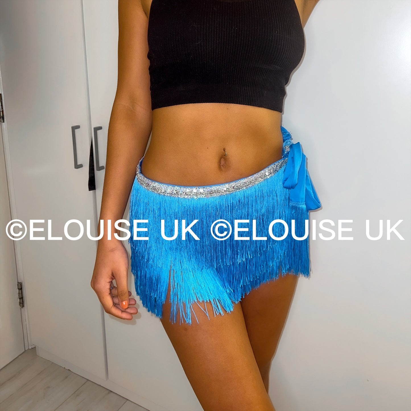 FRINGE SKIRT - BLUE