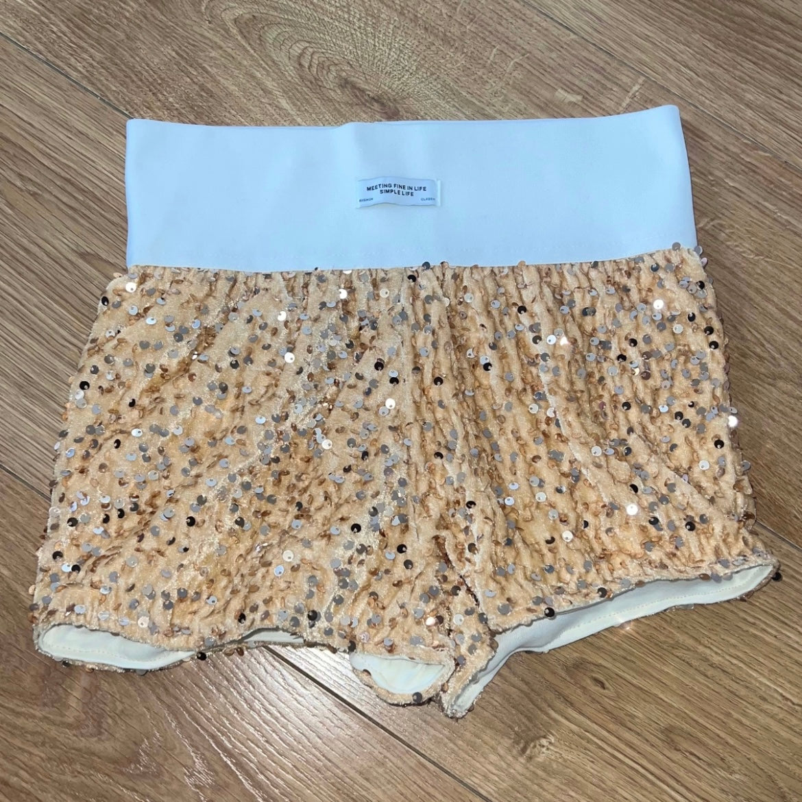 HIGH WAISTED SEQUIN SHORTS - ALL COLOURS