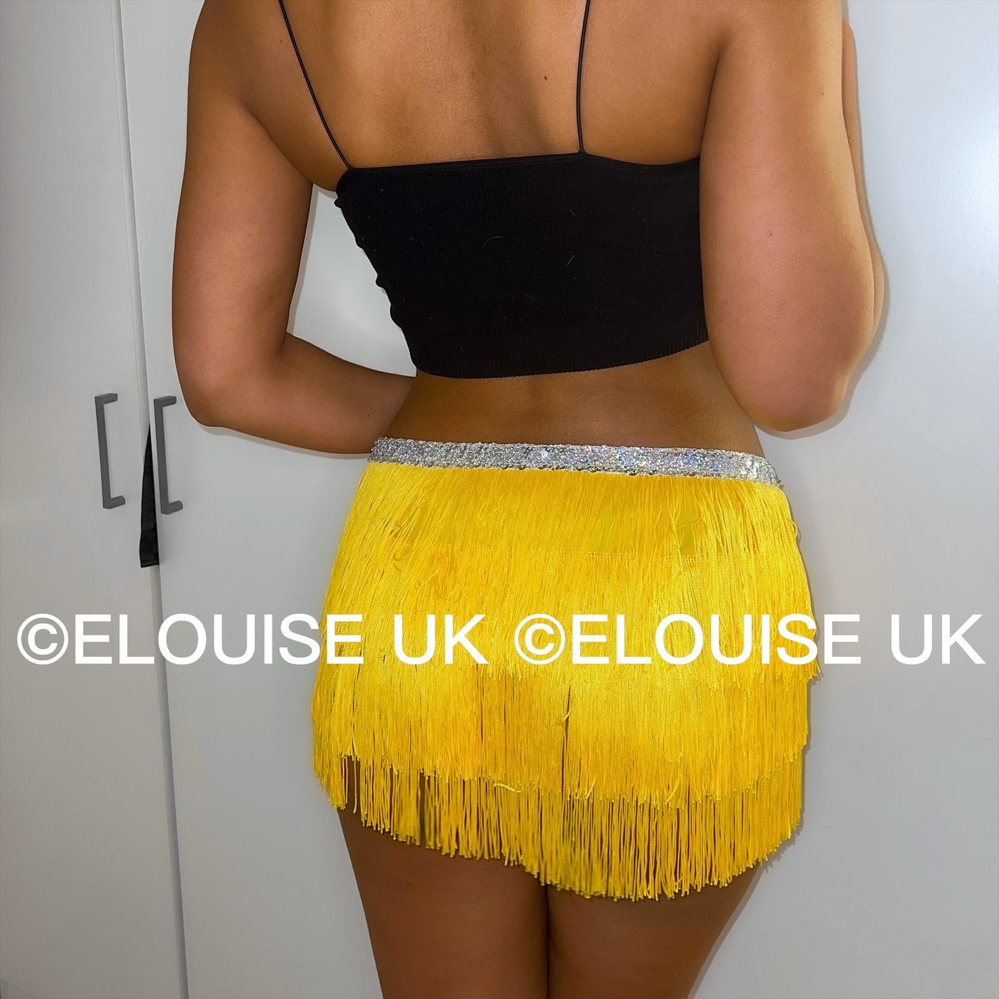 FRINGE SKIRT - YELLOW