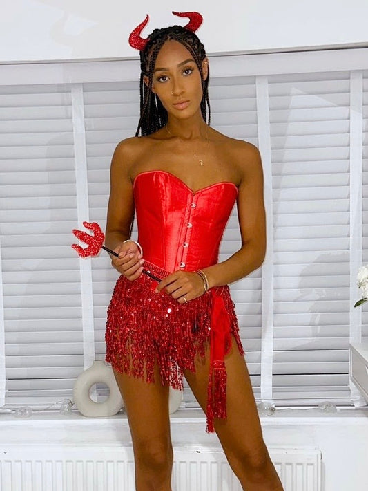 CORSET TOP - RED