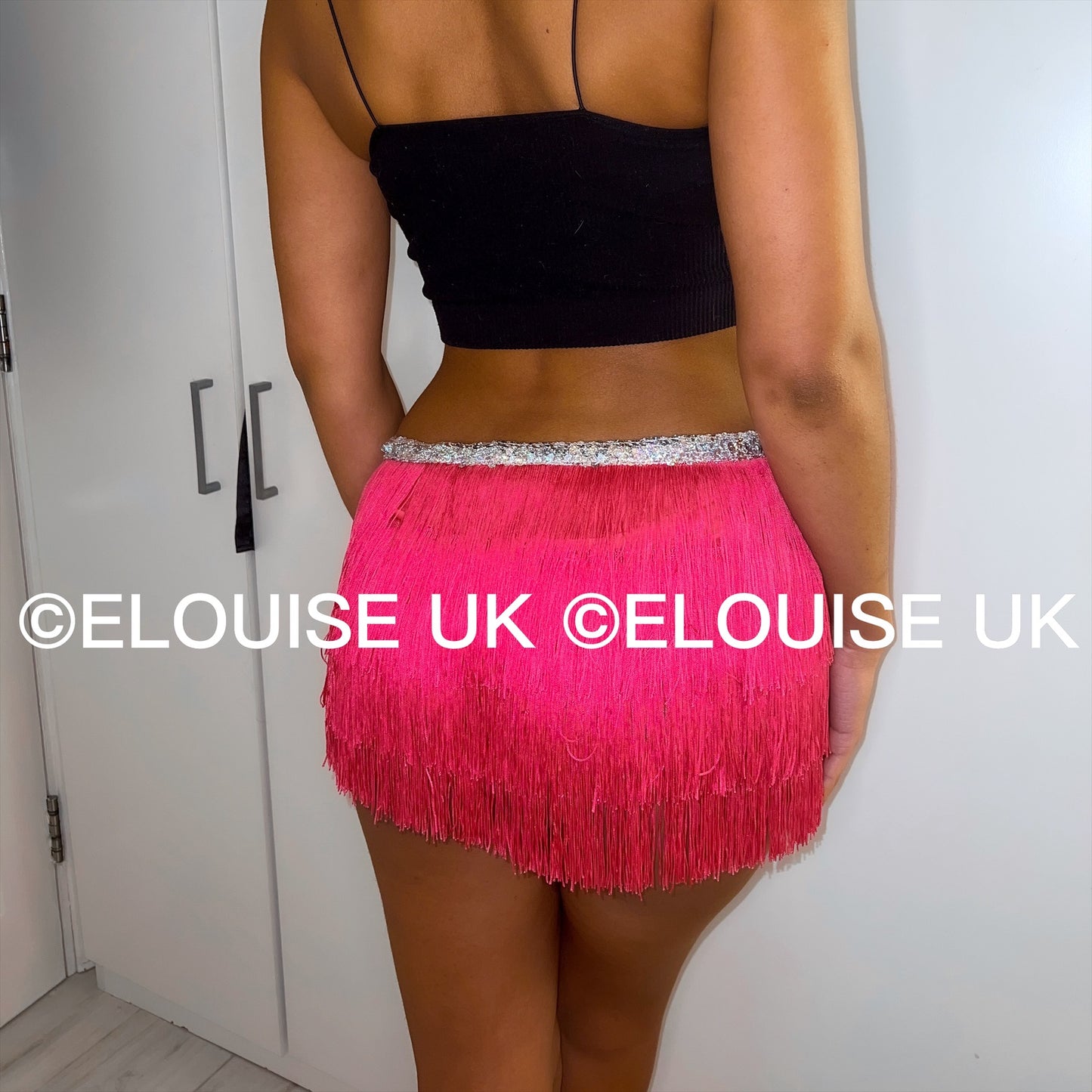 FRINGE SKIRT - PINK