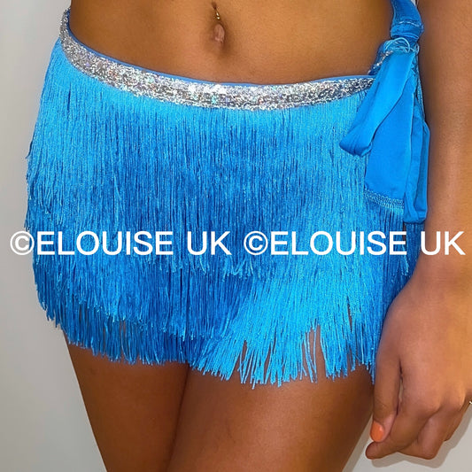 FRINGE SKIRT - BLUE