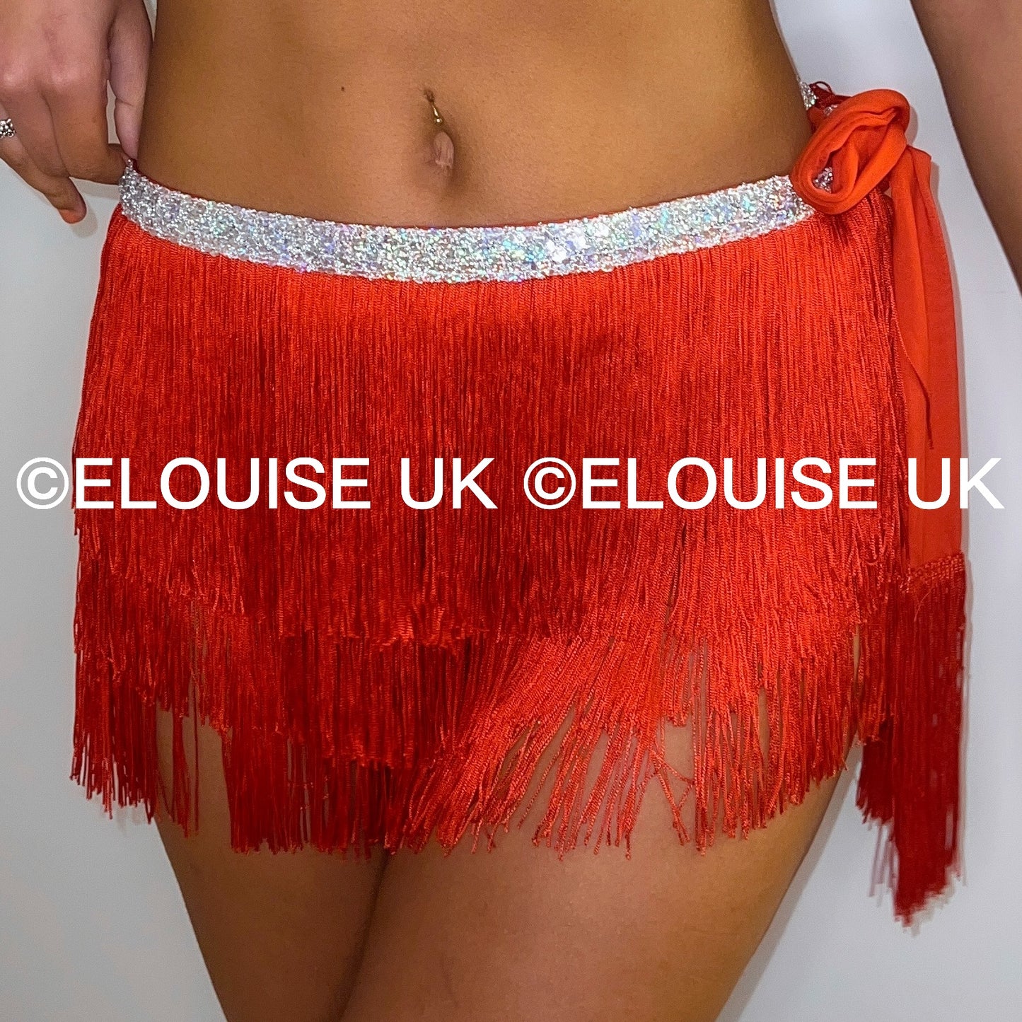 FRINGE SKIRT - RED