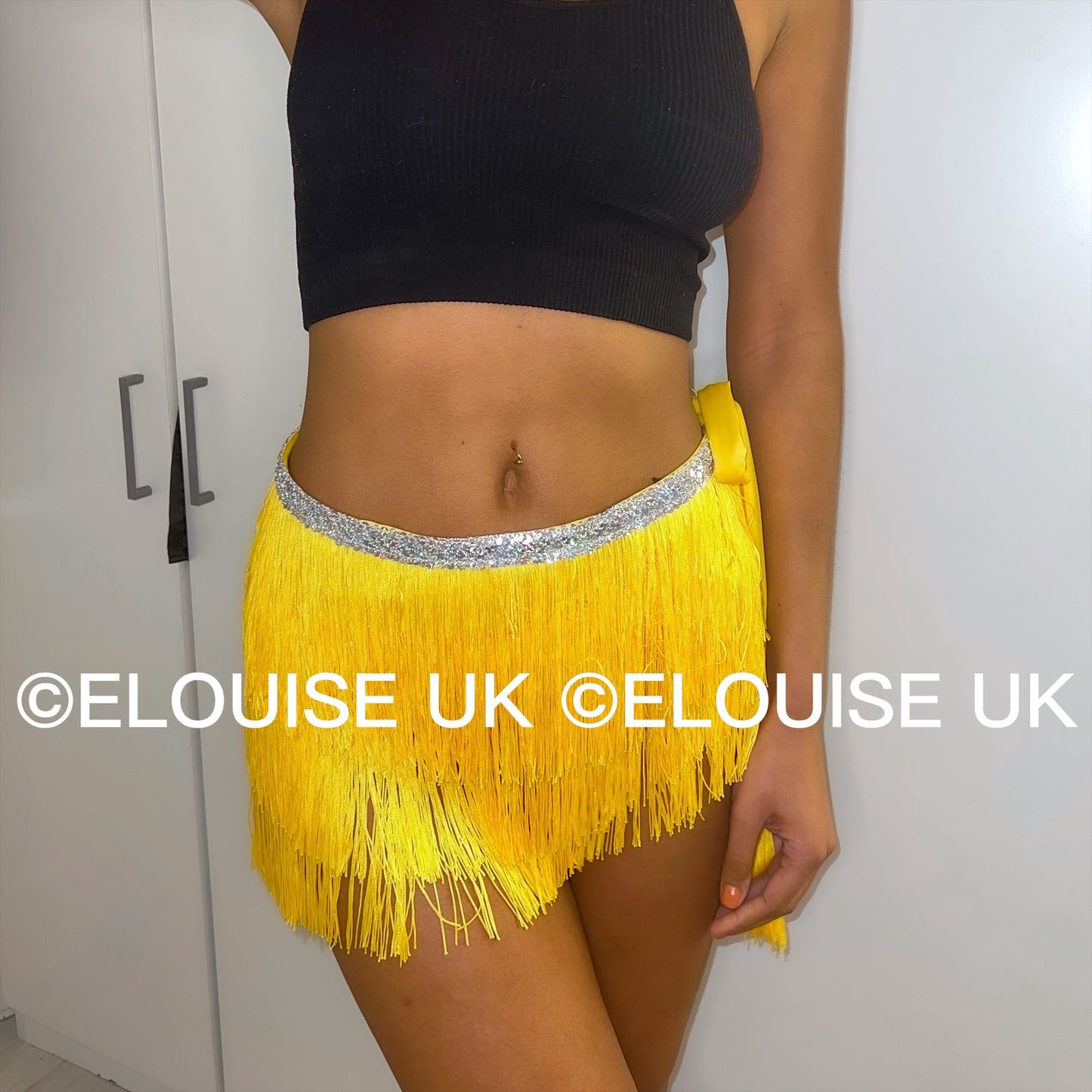 FRINGE SKIRT - YELLOW