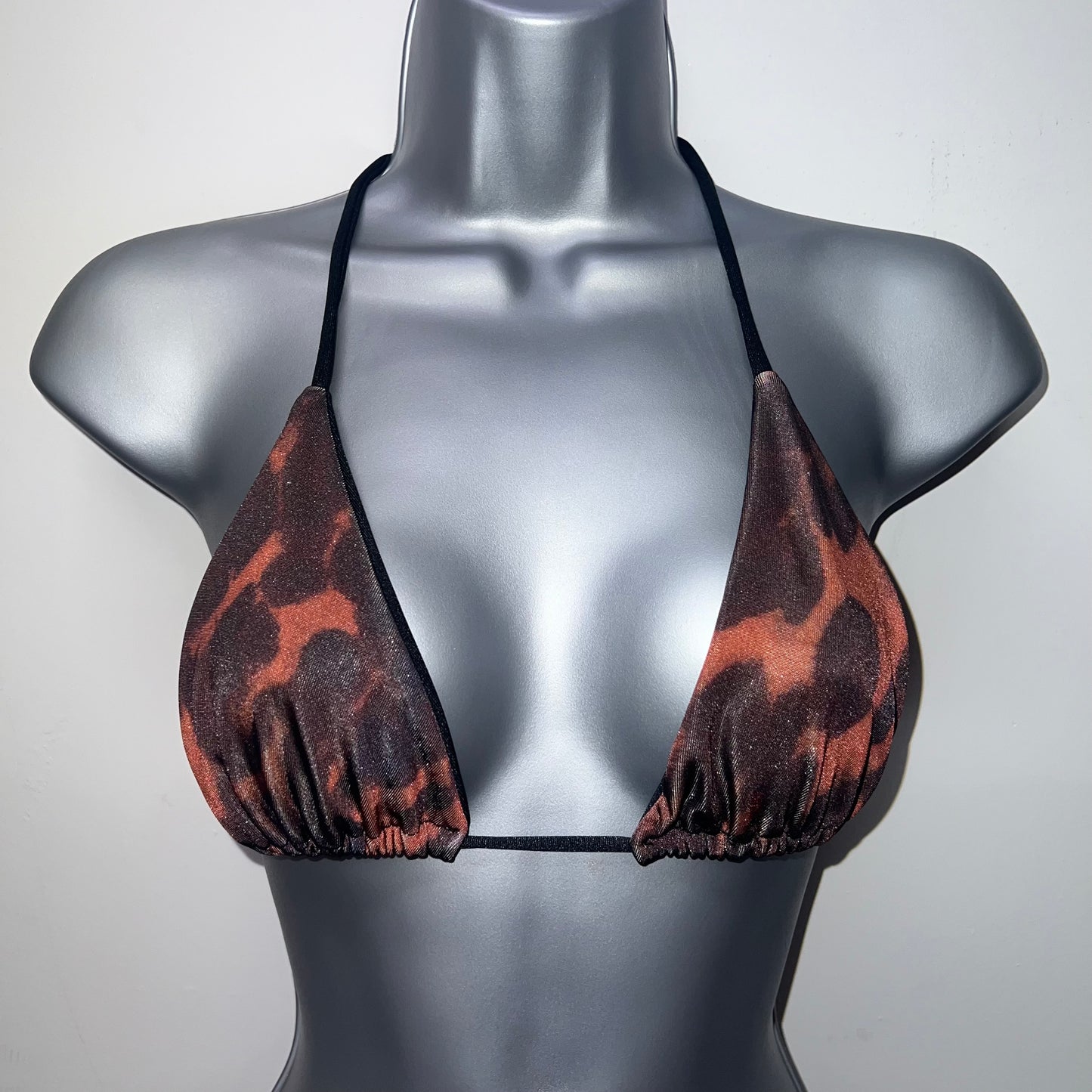 HANDMADE ANIMAL PRINT TRIANGLE BIKINI TOP