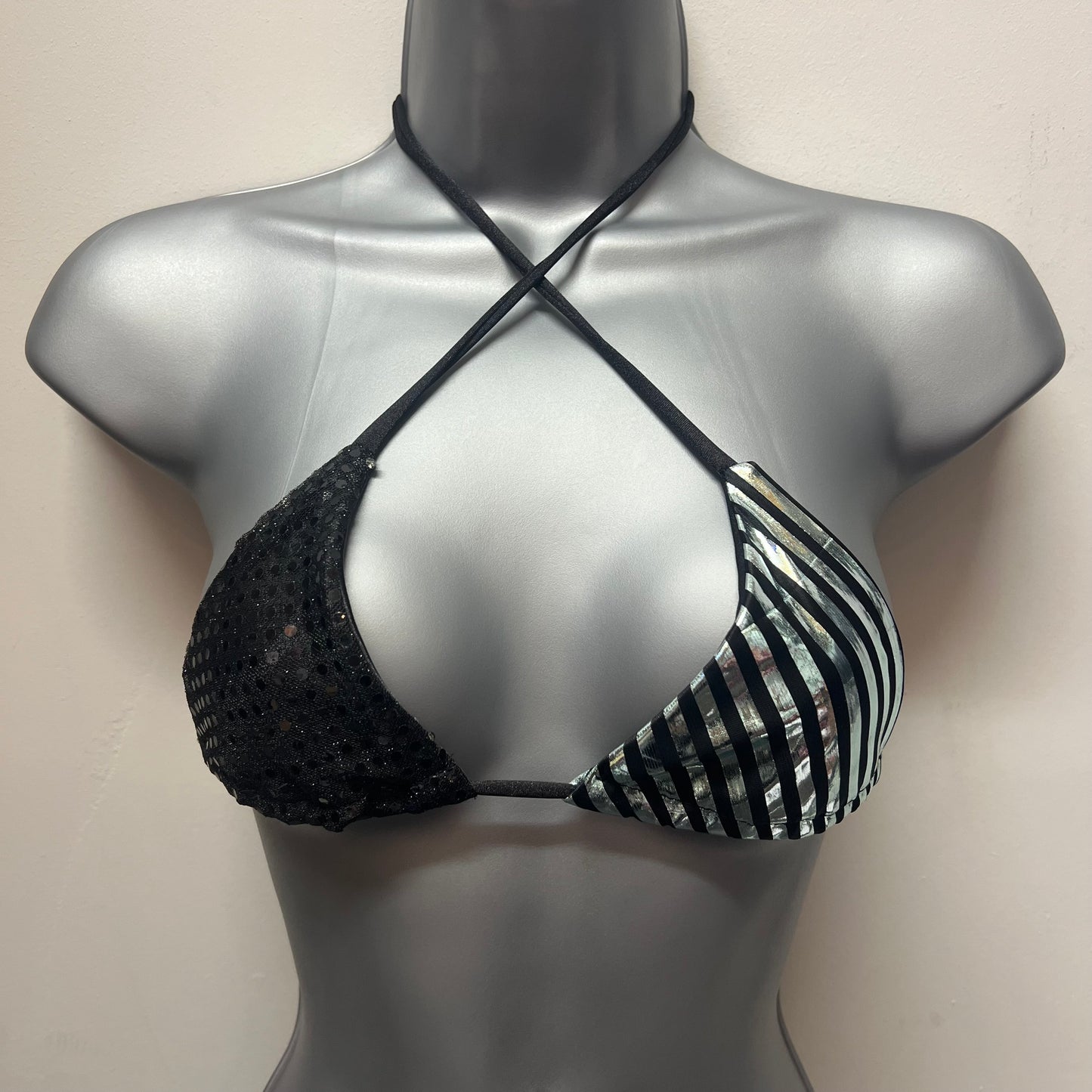 HANDMADE SEQUIN TRIANGLE BIKINI TOP