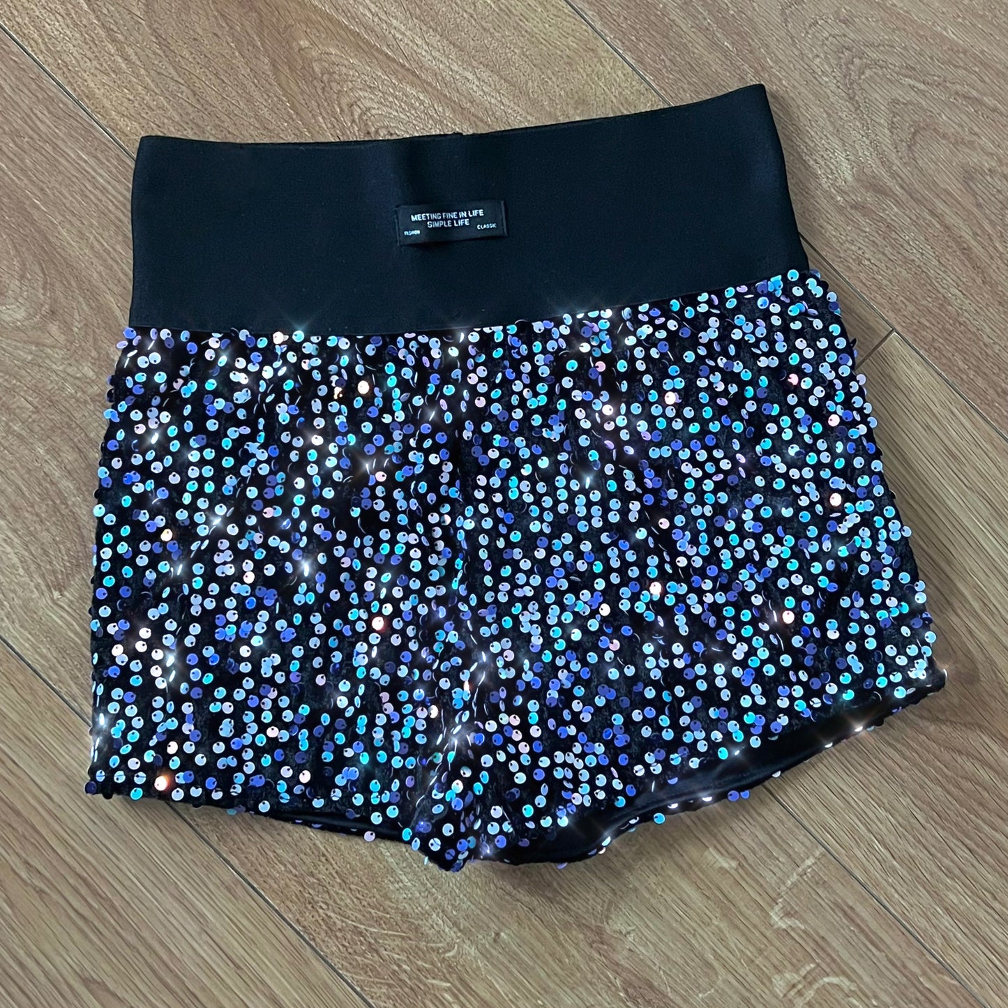 HIGH WAISTED SEQUIN SHORTS - ALL COLOURS