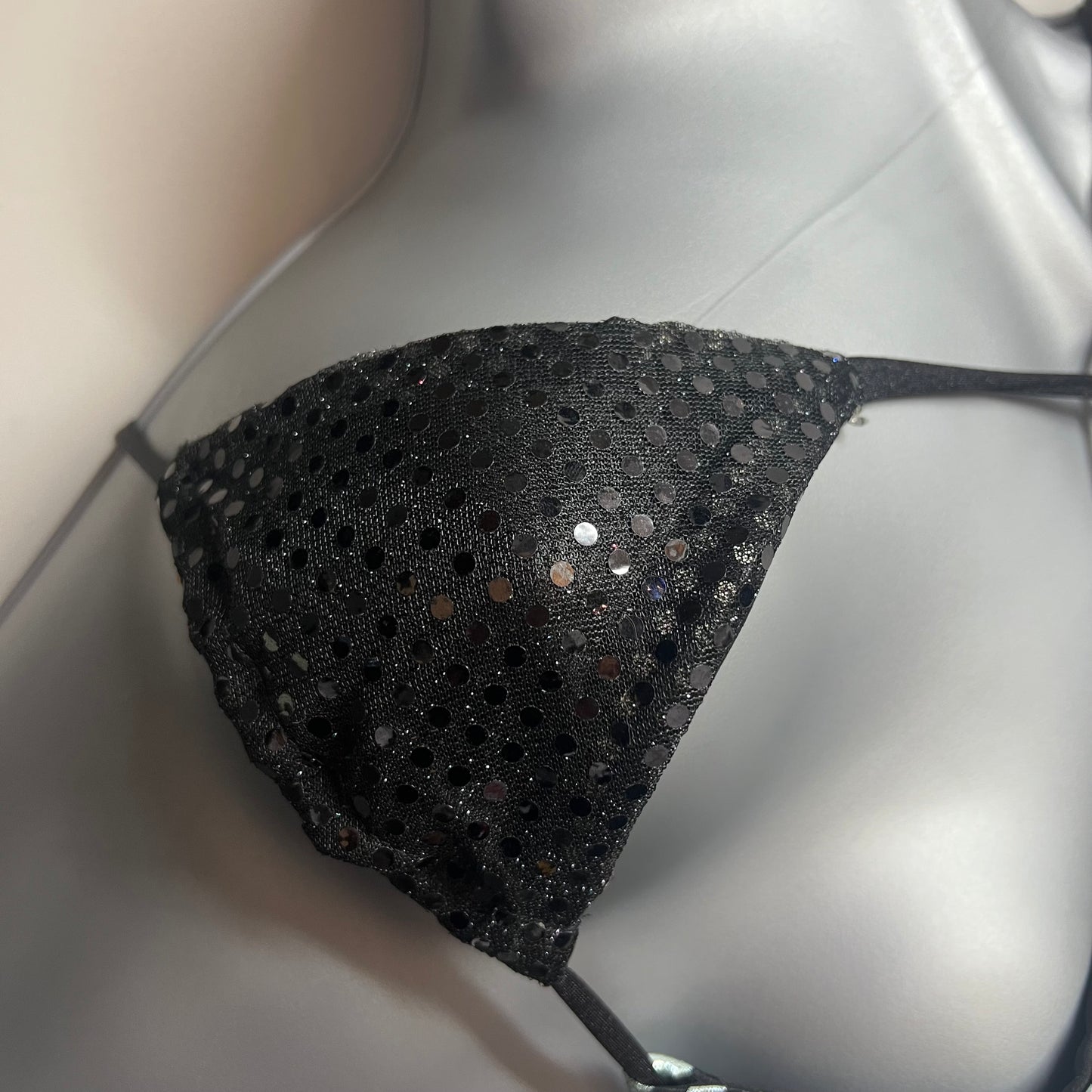 HANDMADE SEQUIN TRIANGLE BIKINI TOP