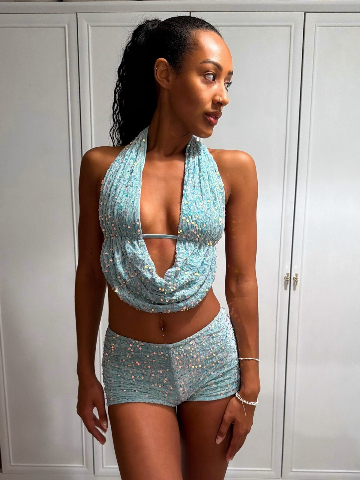 ‘GIA’ SEQUIN TWO PIECE SET - MERMAID