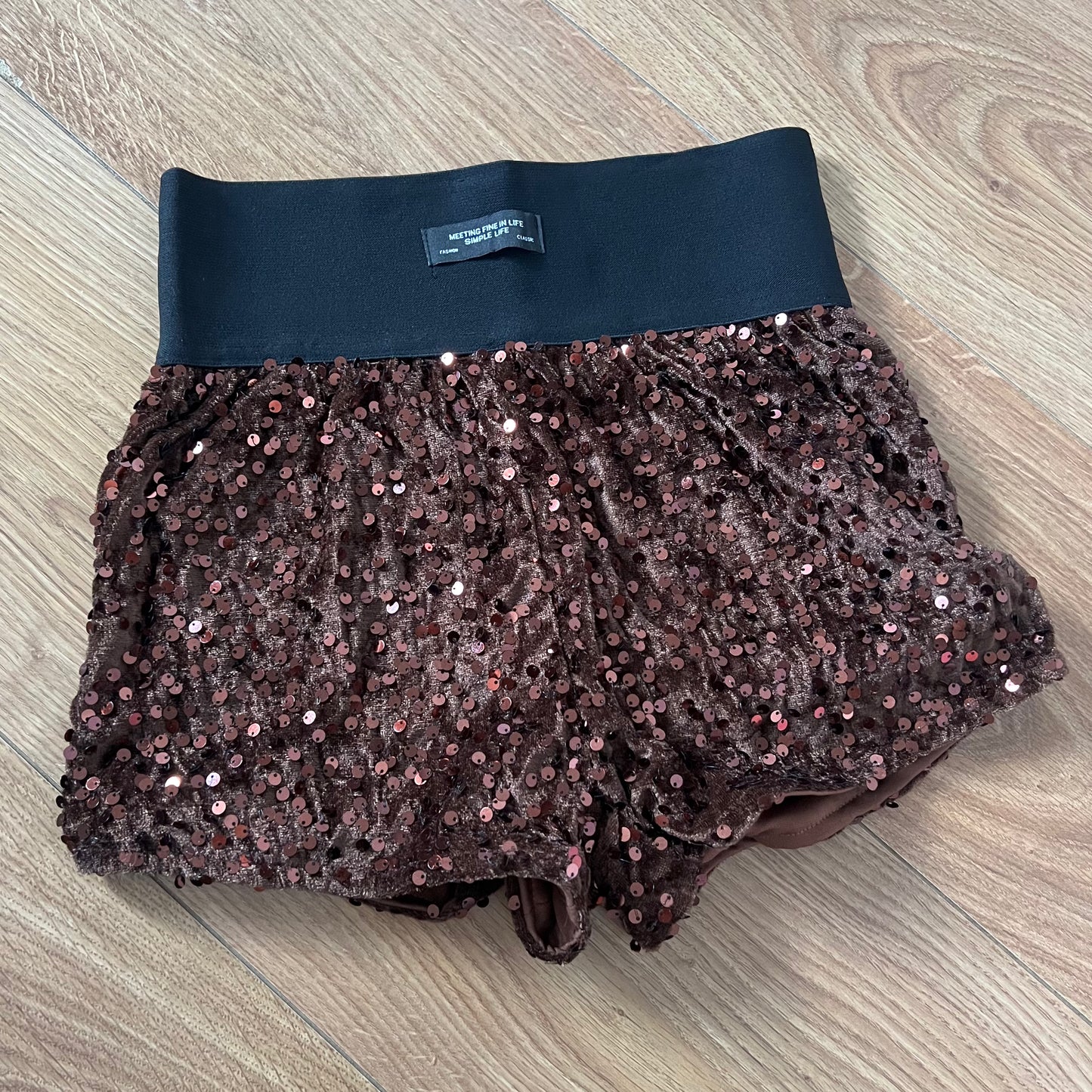 HIGH WAISTED SEQUIN SHORTS - ALL COLOURS