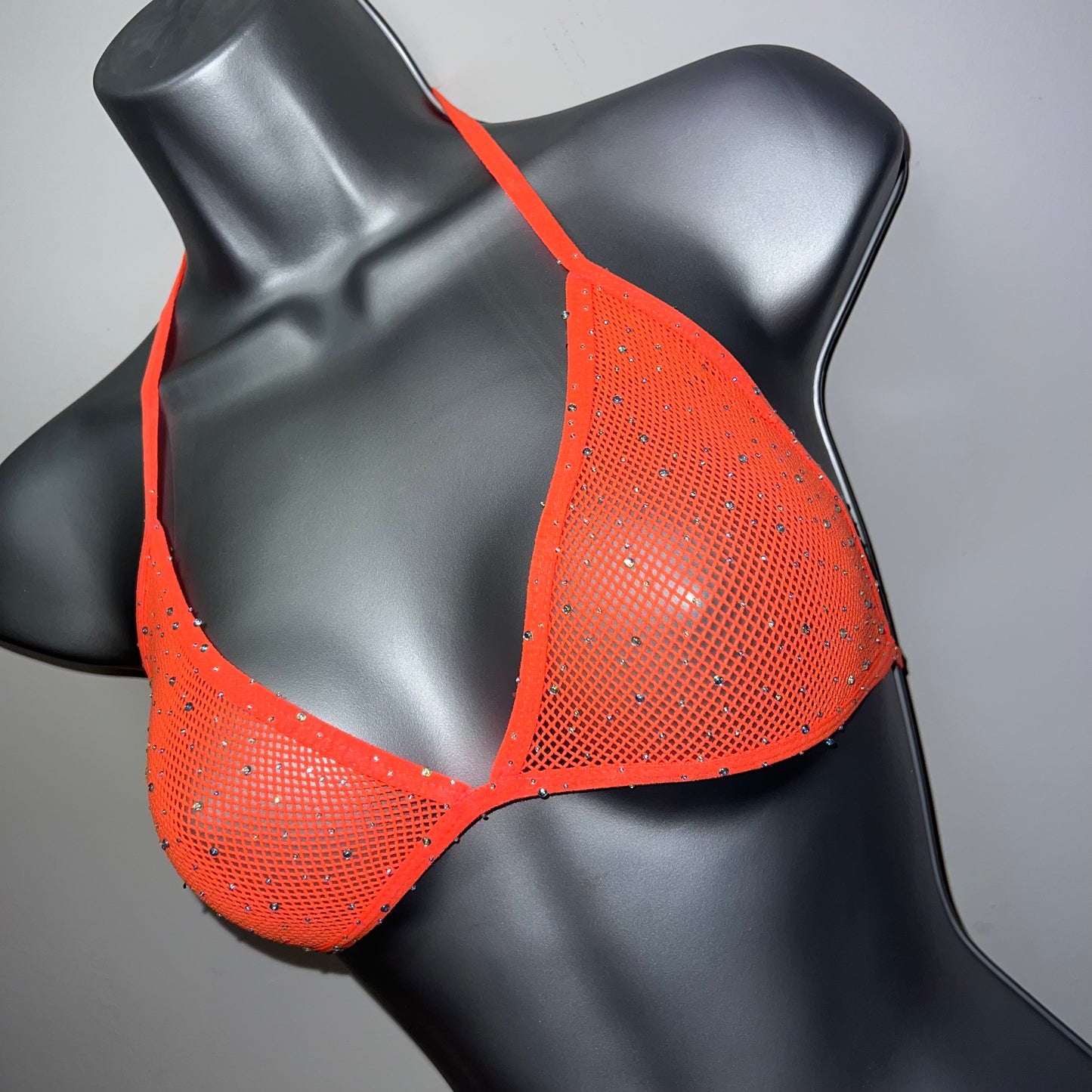 ORANGE FISHNET BRALET