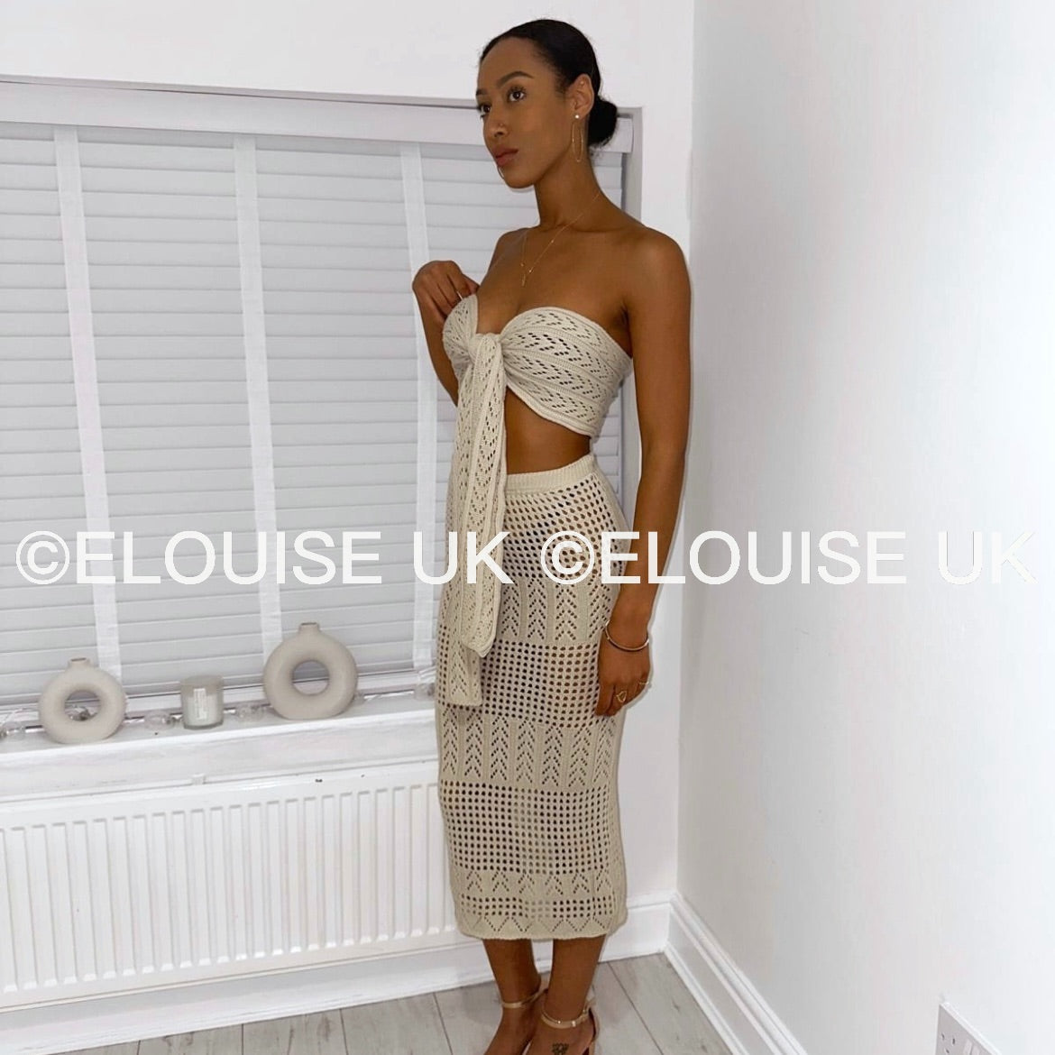 “ARABELLA” CROCHET TWO PIECE - BEIGE