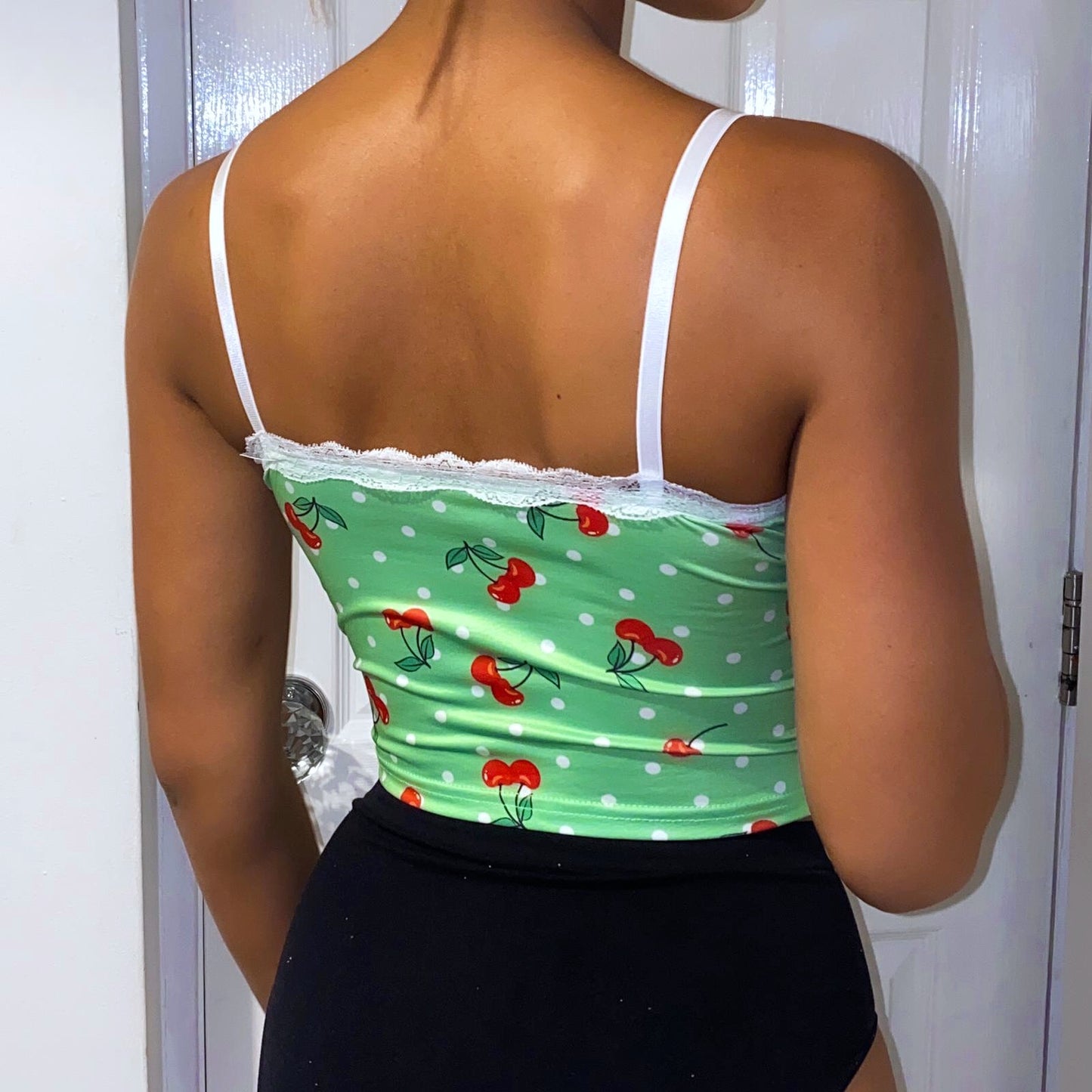 CHERRY CAMI CROP TOP