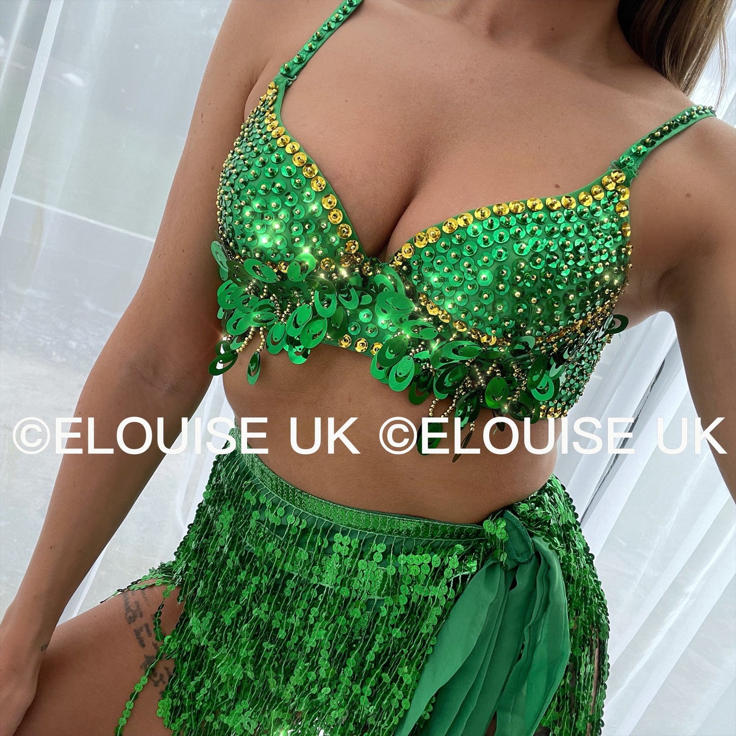 SEQUIN TWO PIECE - GREEN