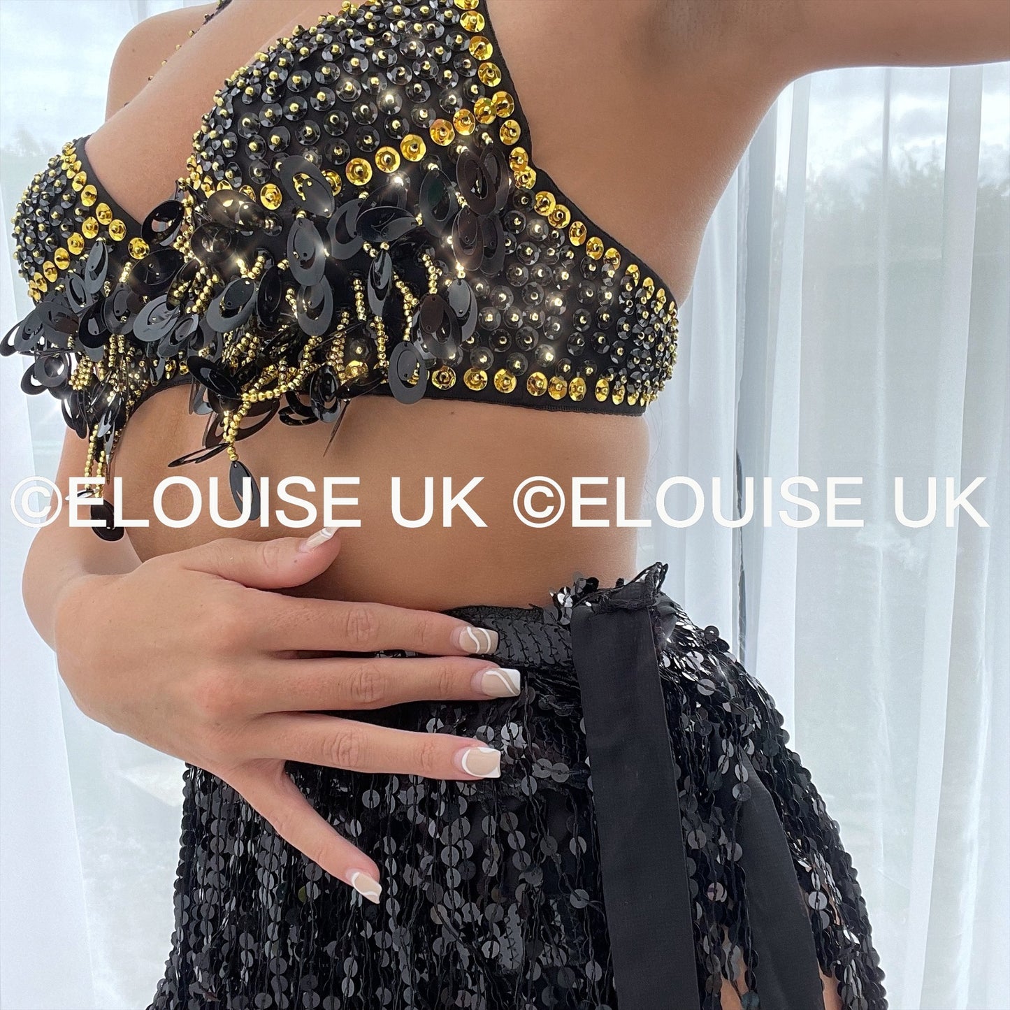 SEQUIN TWO PIECE - BLACK