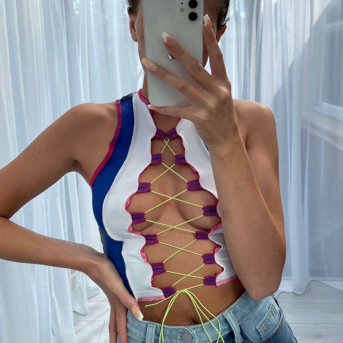 PATCHWORK CROP TOP