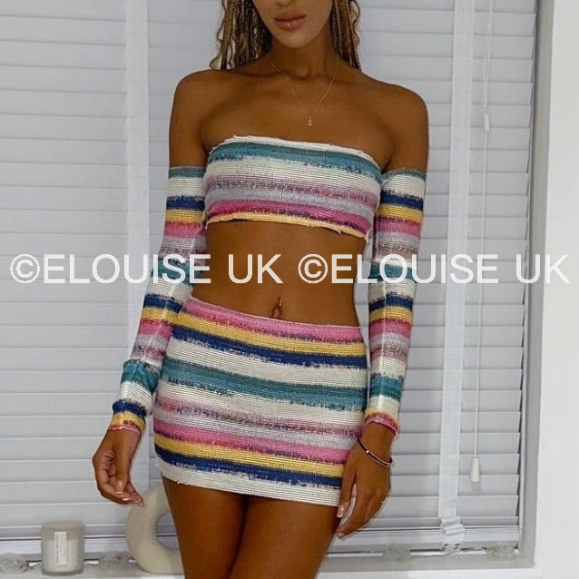 Two piece rainbow on sale set