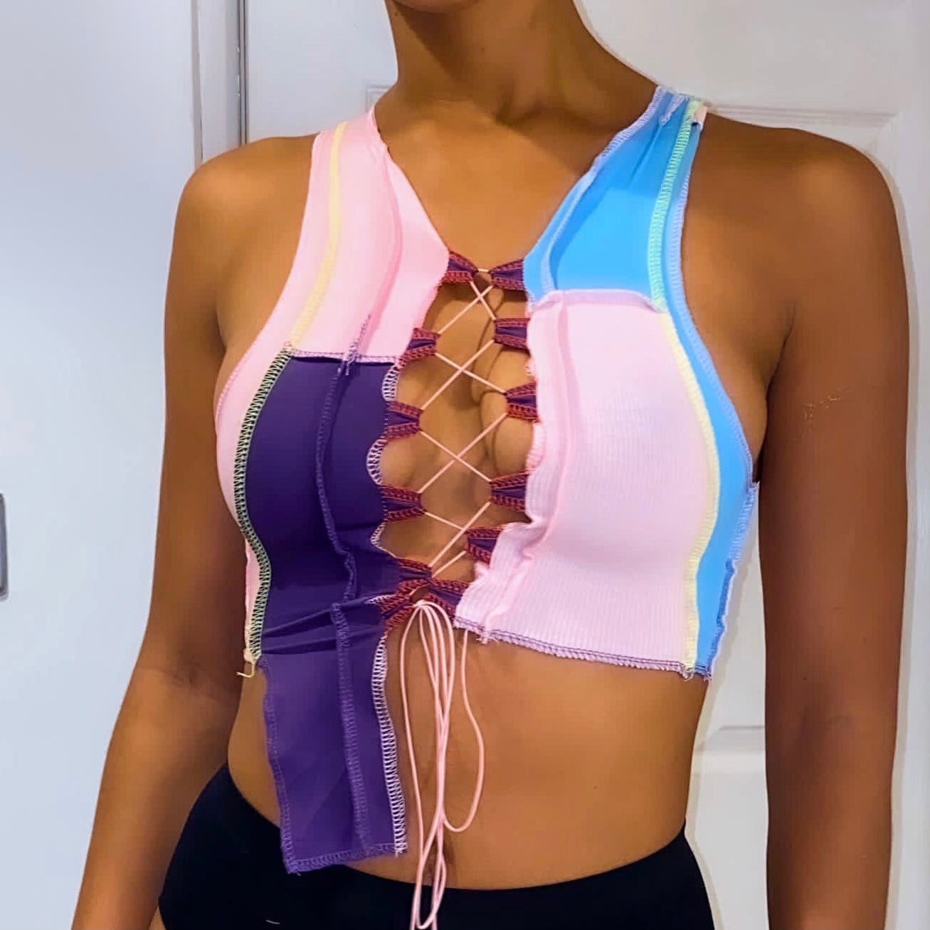 PATCHWORK CROP TOP