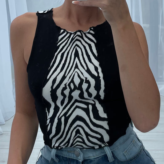 ZEBRA CROP TOP