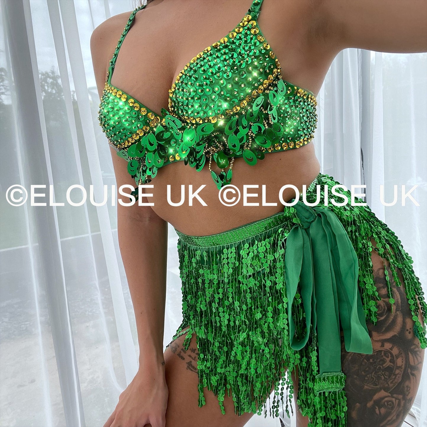 SEQUIN TWO PIECE - GREEN