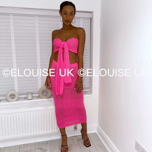 “ARABELLA” CROCHET TWO PIECE - PINK