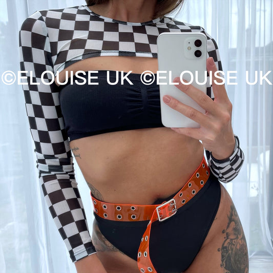 CHECK EXTREME MESH CROP TOP