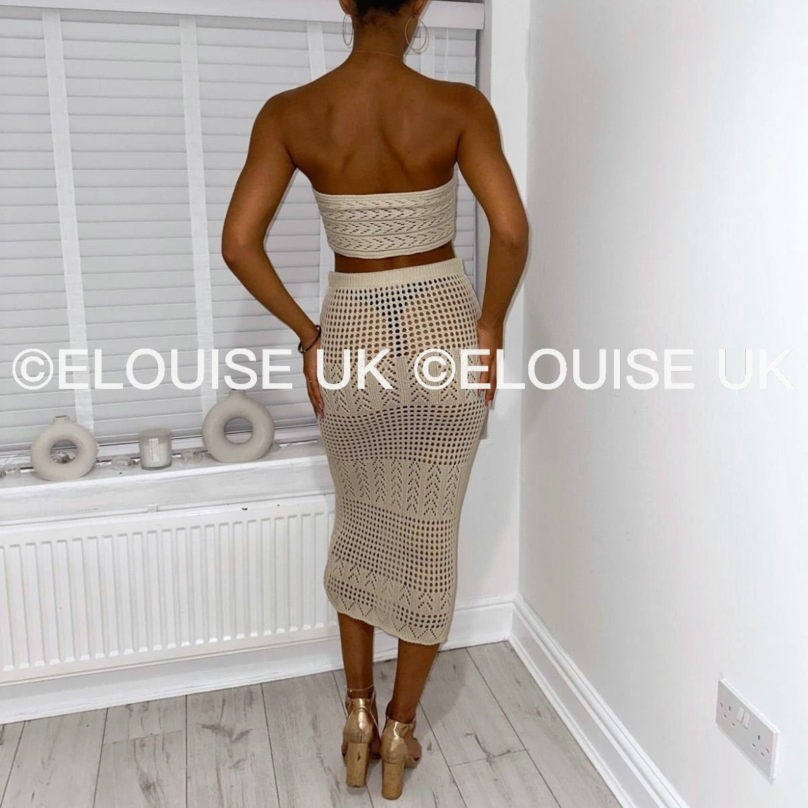 “ARABELLA” CROCHET TWO PIECE - BEIGE