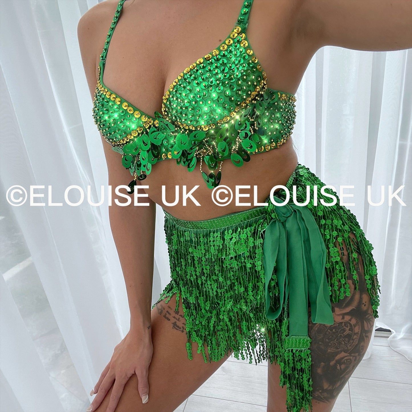 SEQUIN TWO PIECE - GREEN