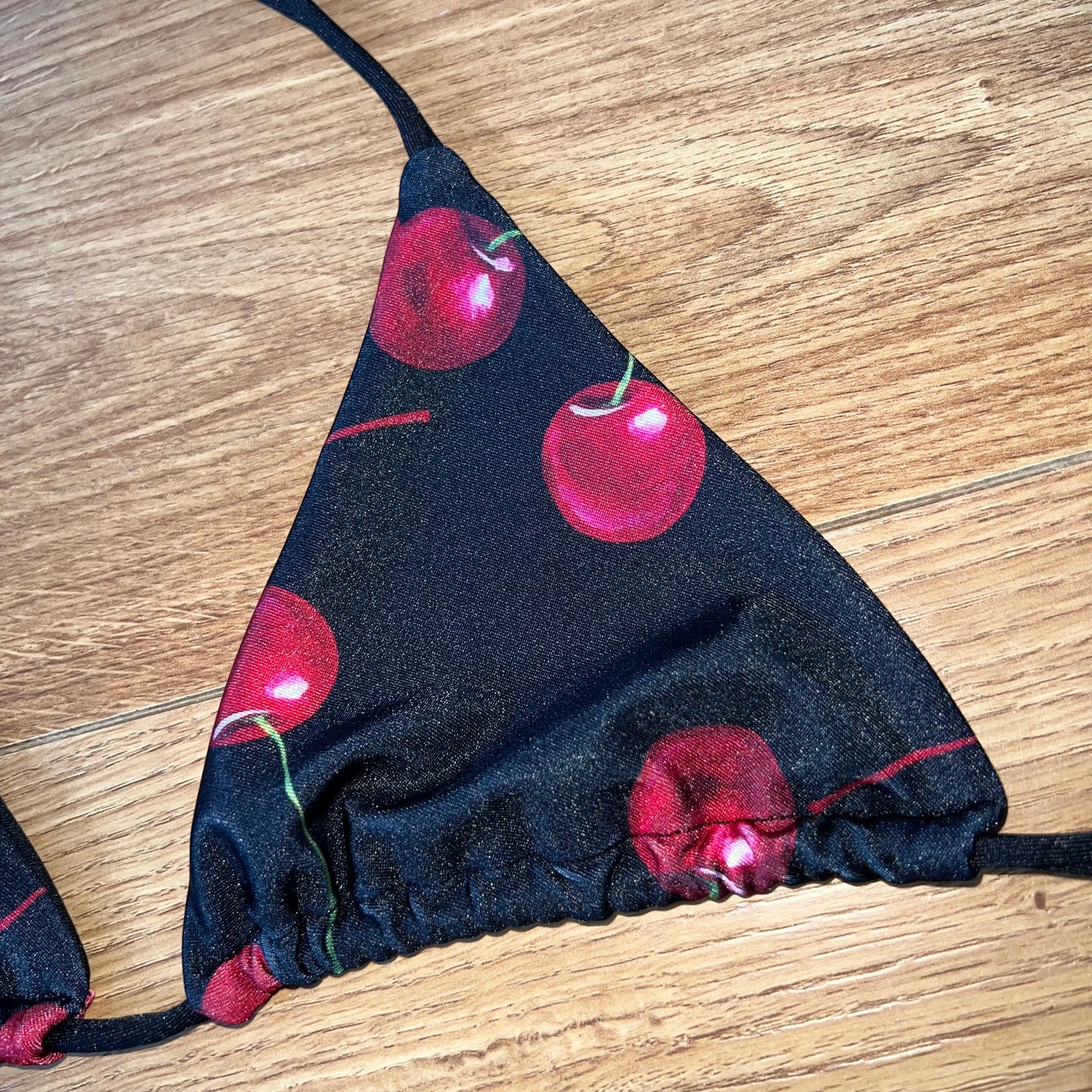 HANDMADE CHERRY TRIANGLE BIKINI TOP