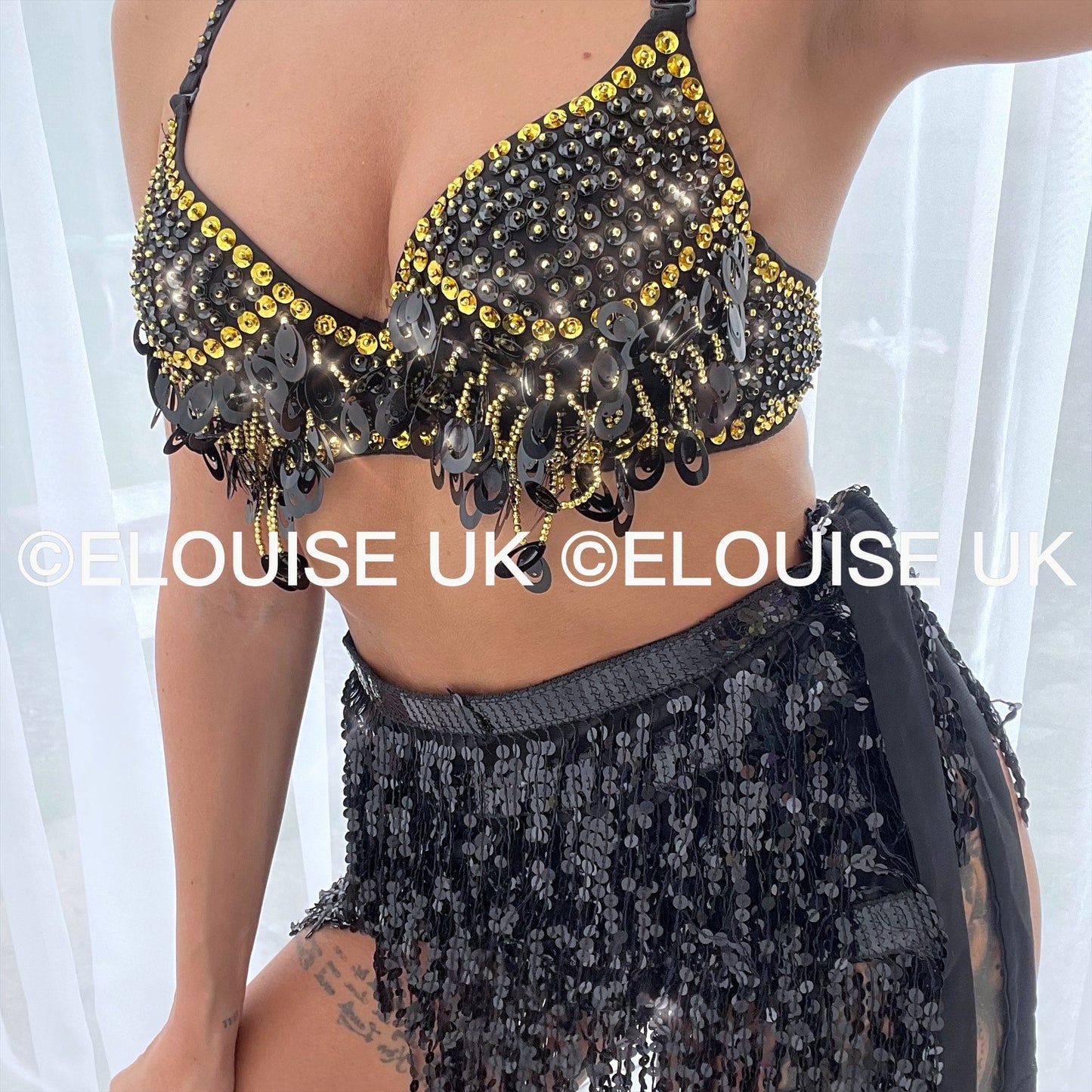 SEQUIN TWO PIECE - BLACK