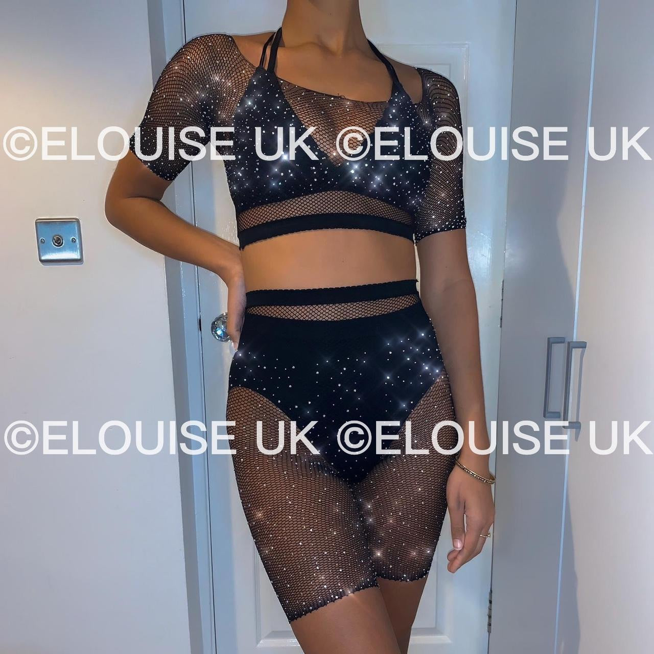 Glitter fishnet clearance shorts