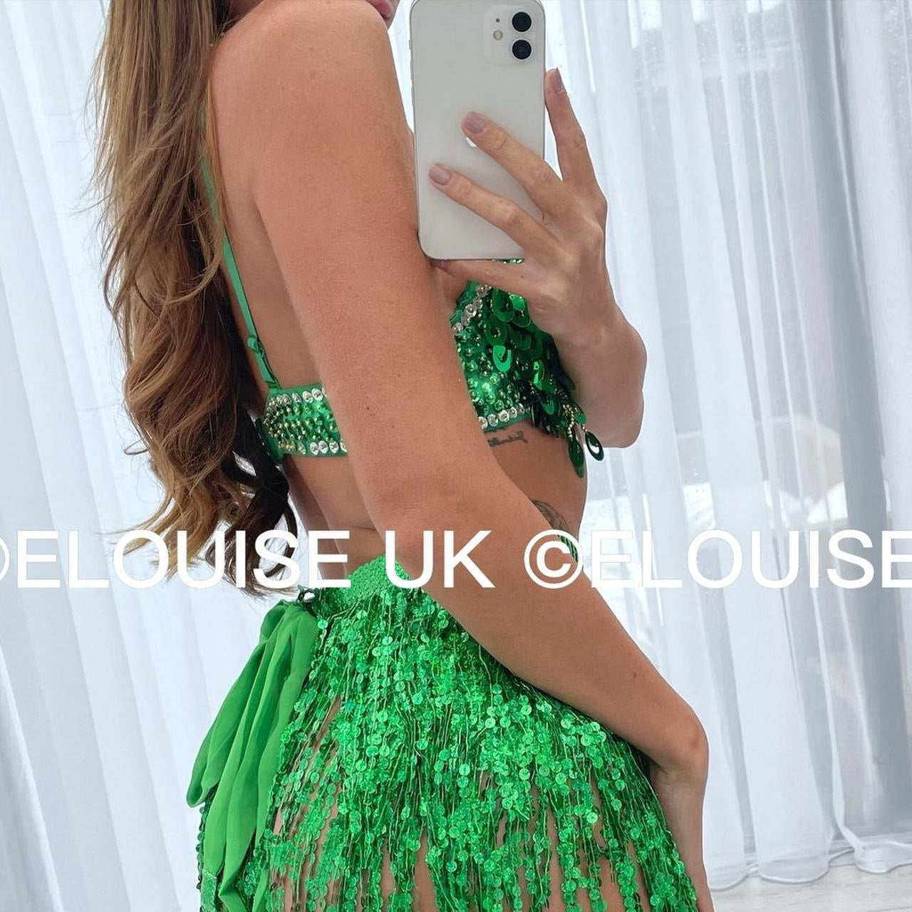 SEQUIN BRA - GREEN