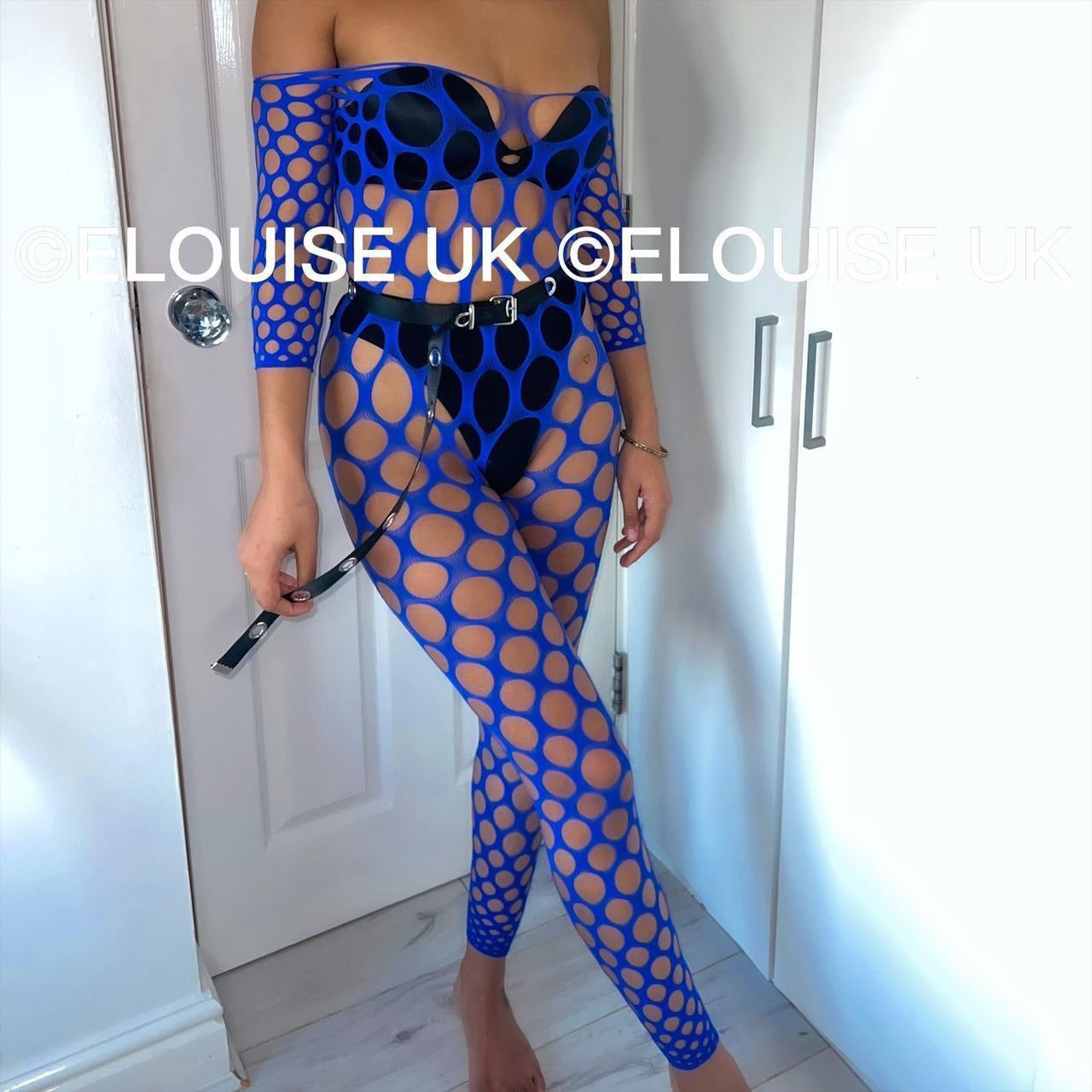 HOLE UNITARD - BLUE