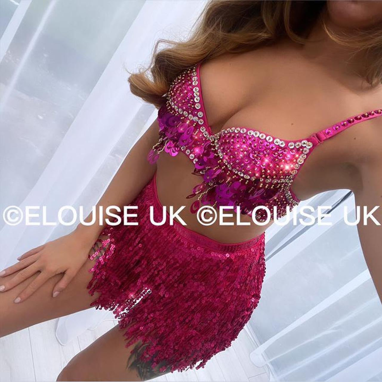 Sequin Two Piece - Hot Pink